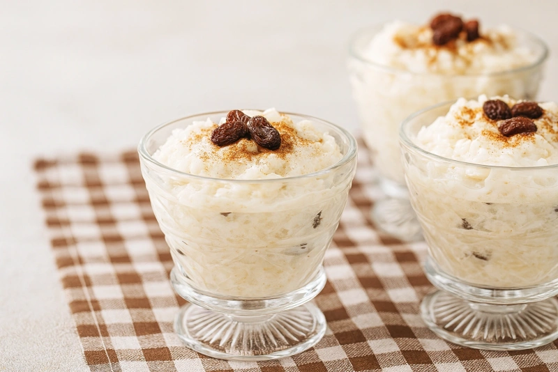 Delicioso arroz con leche peruano en su punto perfecto