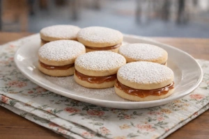 Deliciosos alfajores peruanos con manjar blanco casero