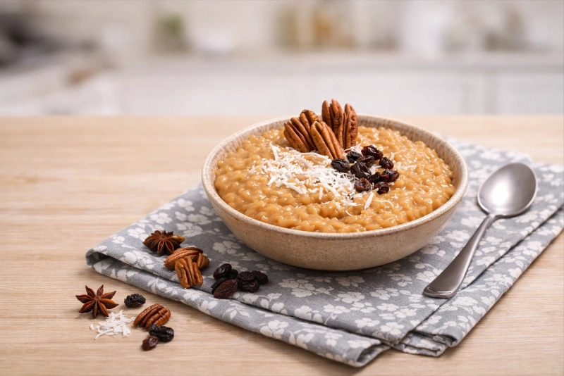 Delicioso arroz zambito con coco y dulce de chancaca